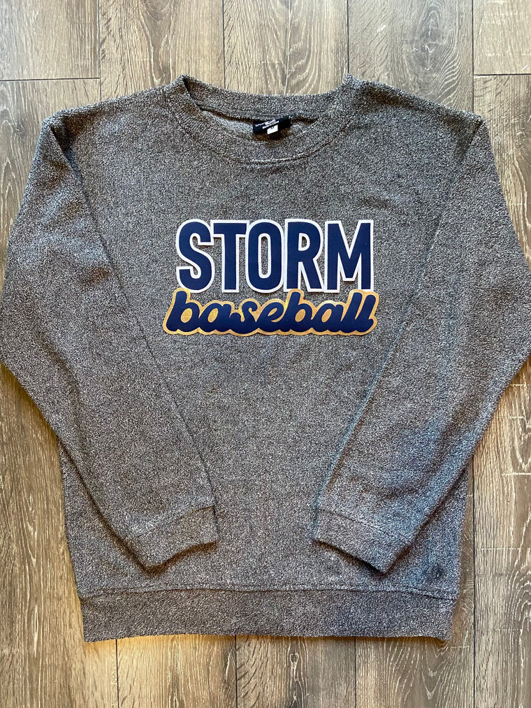 STORM BASEBALL - GREY COZY CREW