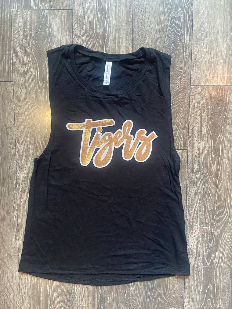 TIGERS - BLACK MUSCLE TANK