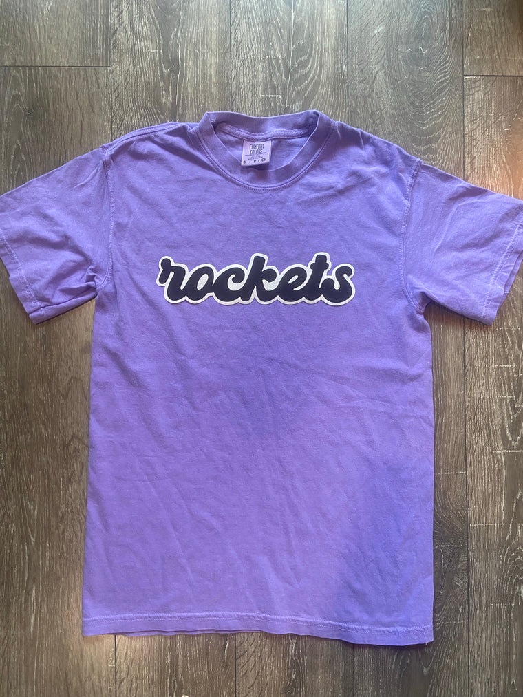 ROCKETS - PURPLE COMFORT COLORS TEE