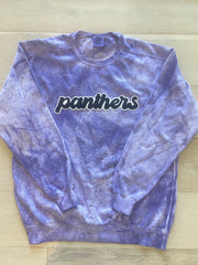 RETRO PANTHERS - PURPLE DYED COMFORT COLORS CREW