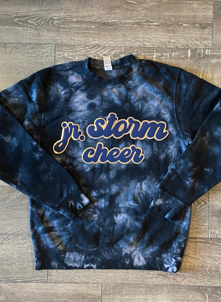 JR. STORM CHEER - BLACK DYED CREW