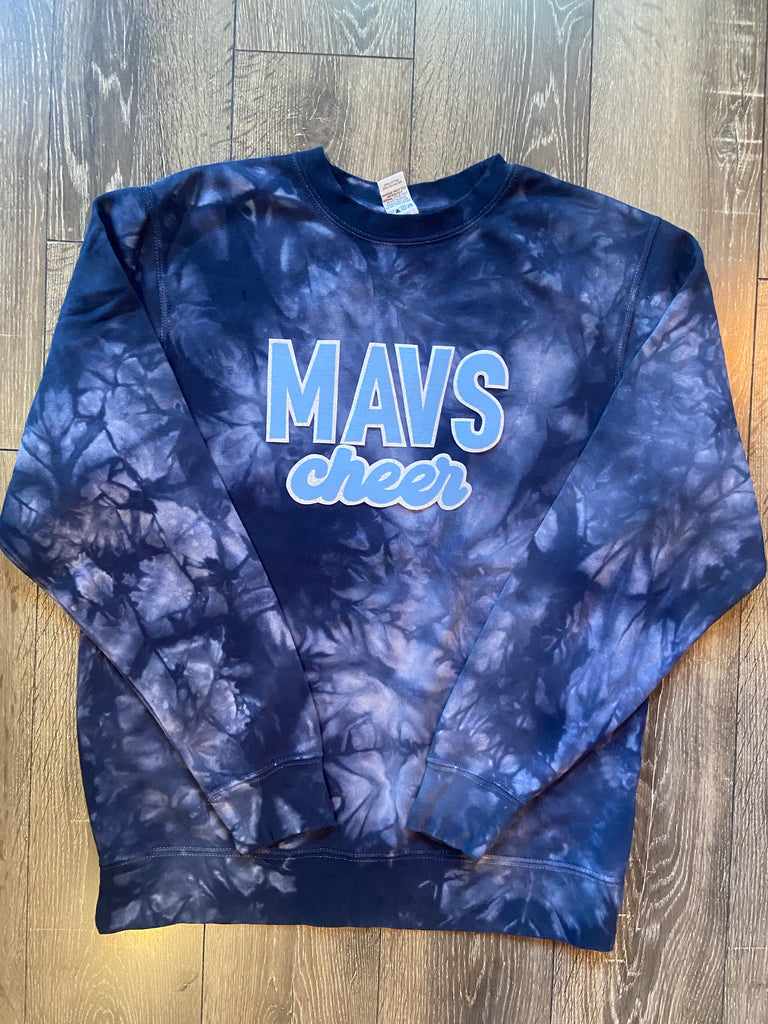 MAVS CHEER - NAVY DYED CREW