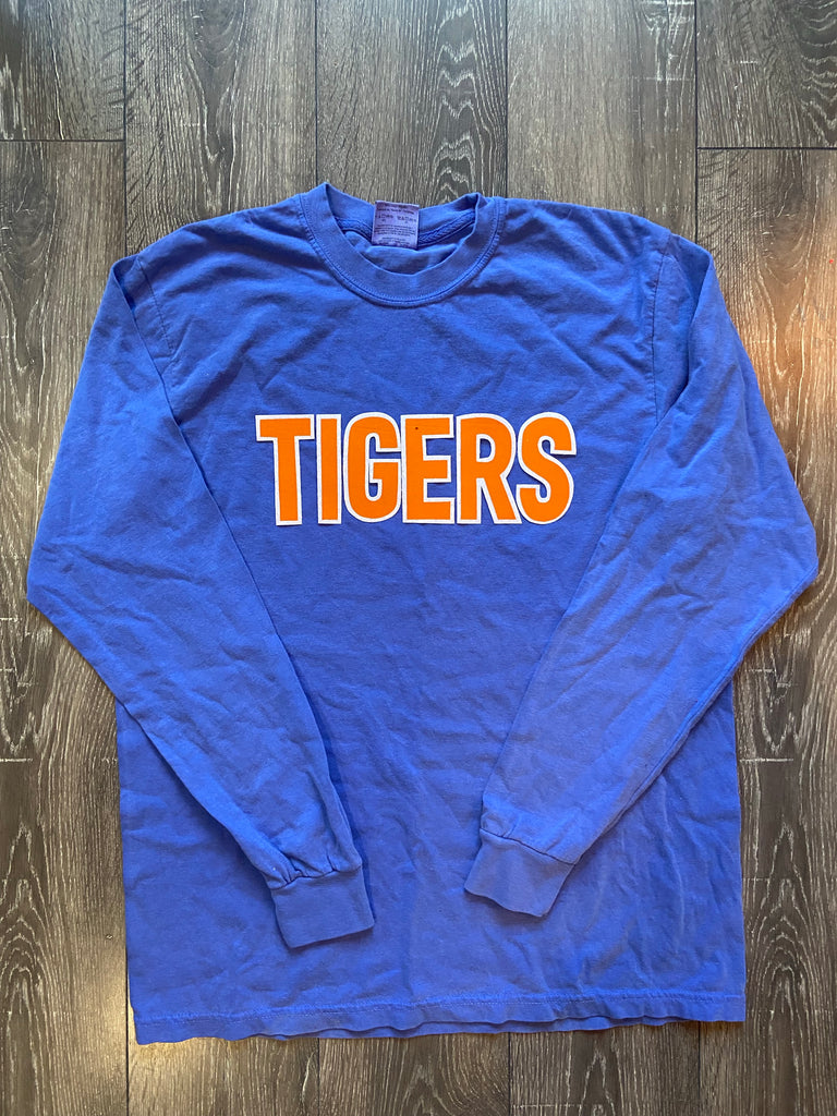 TIGERS - BLUE COMFORT COLORS LONG SLEEVE