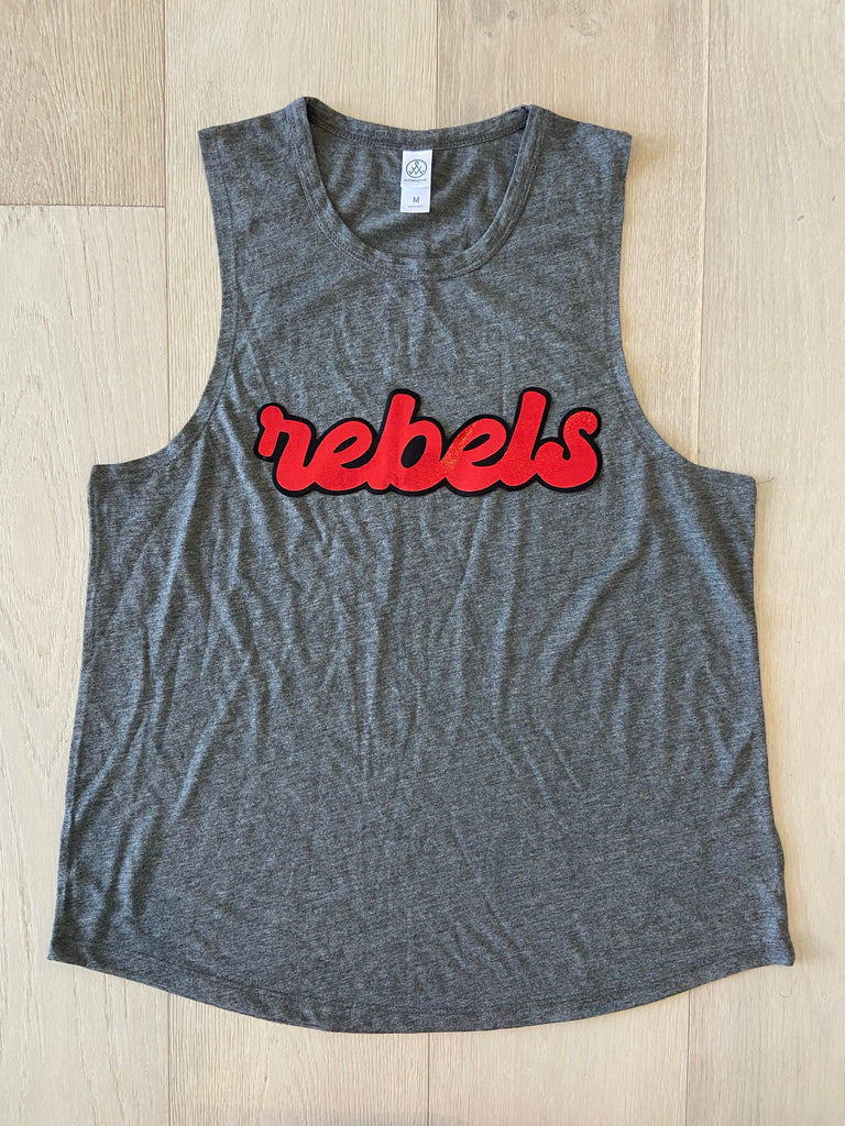 RETRO REBELS - GREY MUSCLE TANK