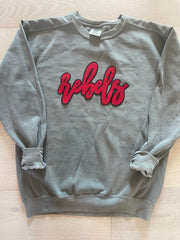 CURSIVE REBELS - GREY COMFORT COLORS CREW