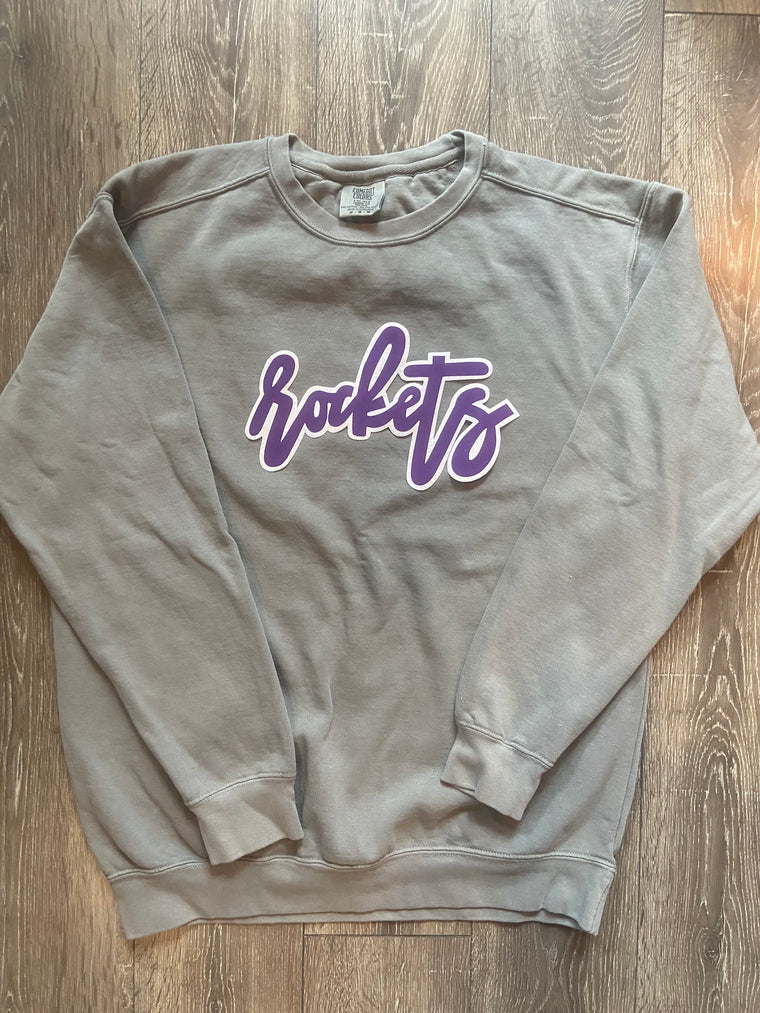 ROCKETS - GREY COMFORT COLORS CREW