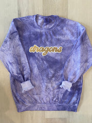 RETRO DRAGONS - PURPLE COMFORT COLORS CREW