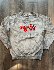 COUGARS - GREY DYED COMFORT COLORS CREW