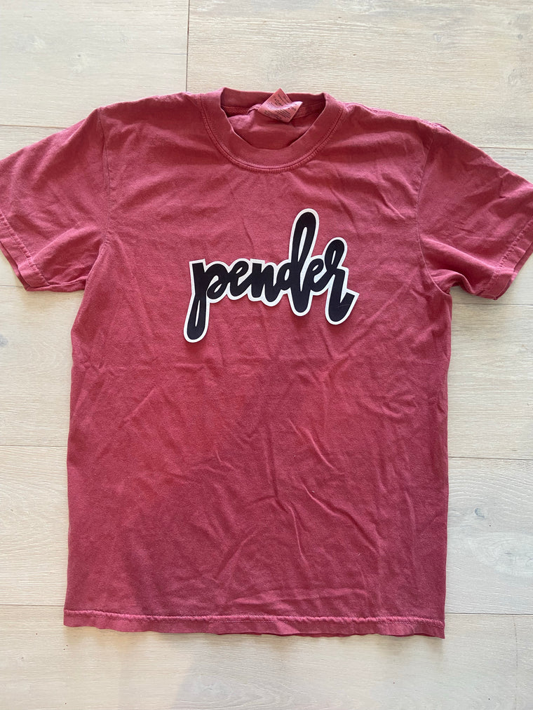 BLACK/ WHITE PENDER - RED COMORT COLORS TEE