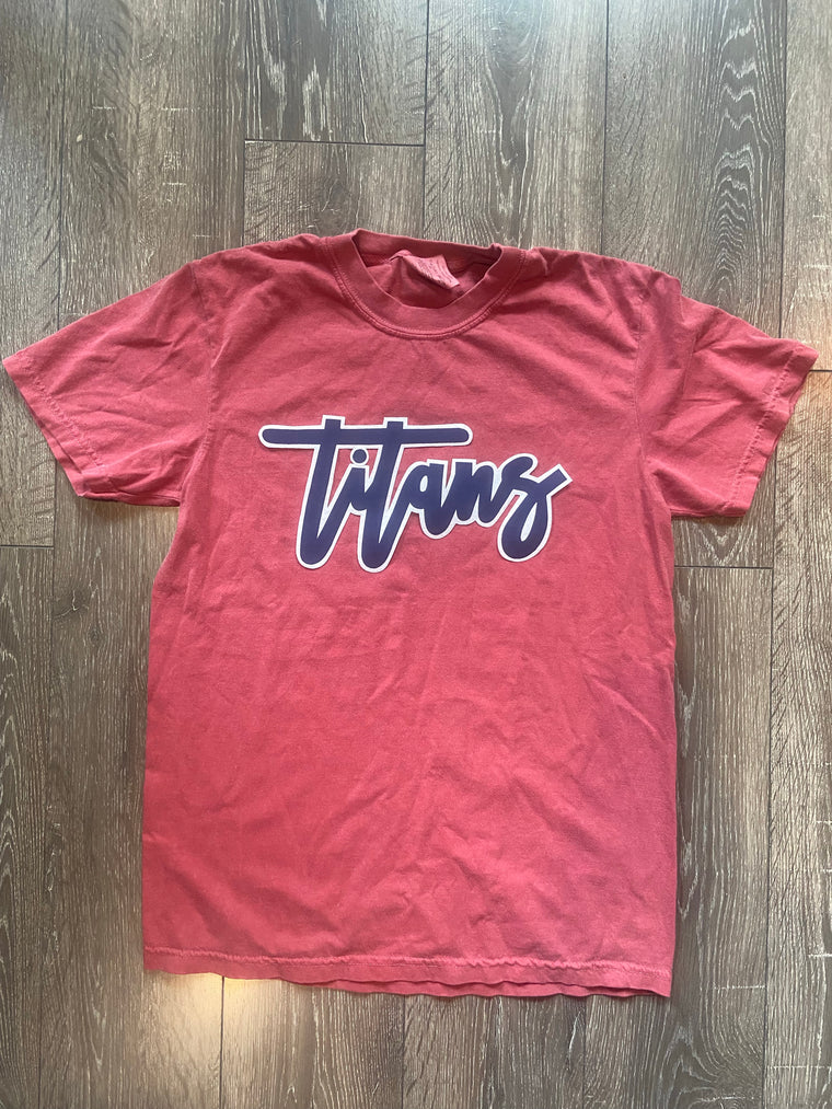 TITANS - RED COMFORT COLORS TEE