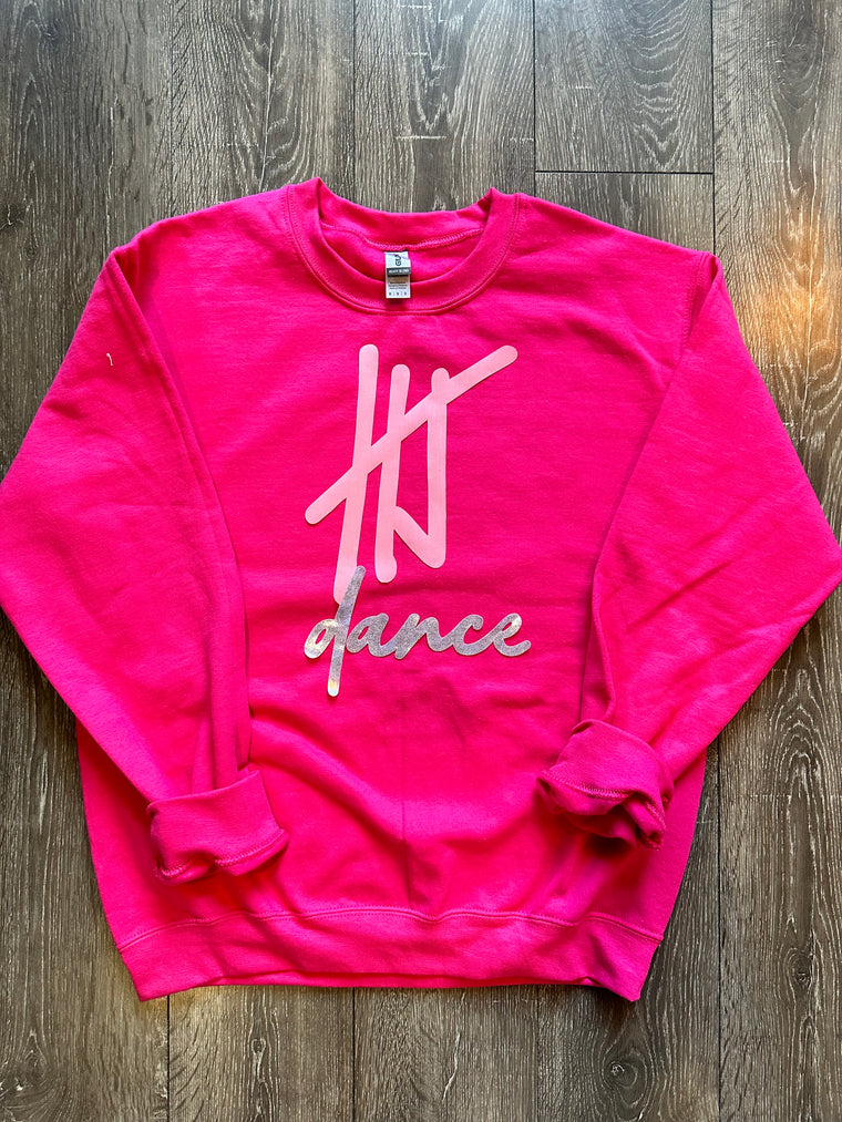 PINK/ SILVER HJ DANCE - HOT PINK CREW