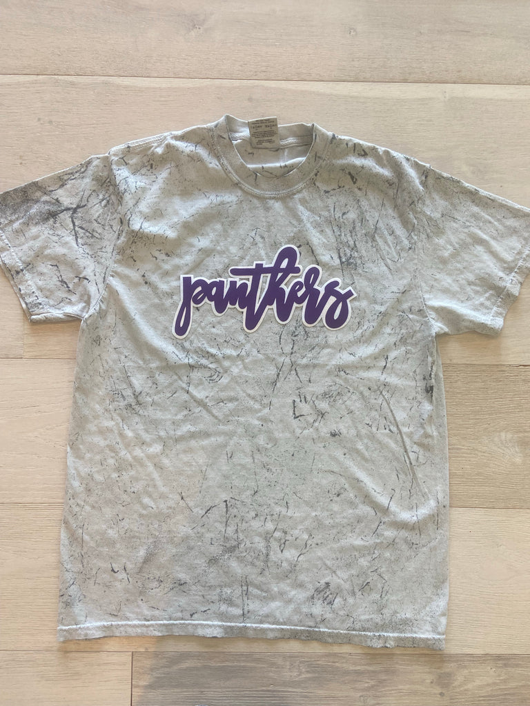 PANTHERS - GREY DYED COMFORT COLORS TEE