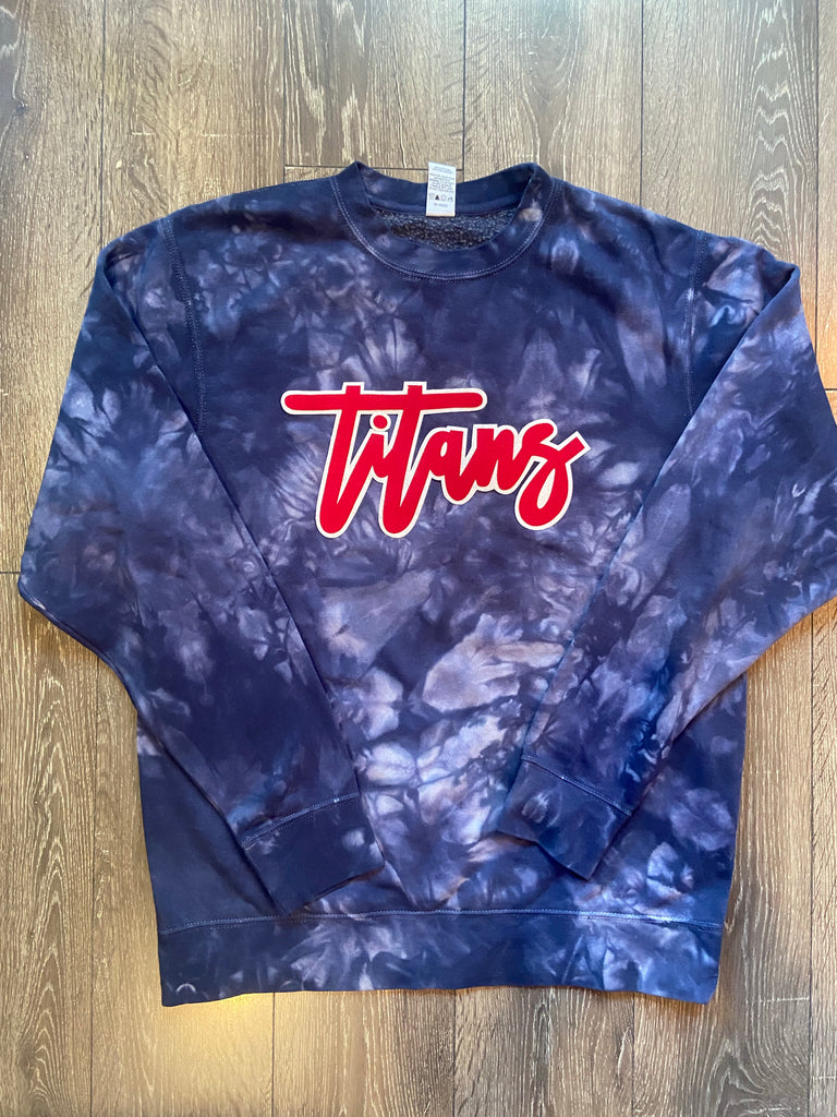 RED TITANS - NAVY DYED CREW