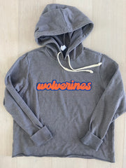 RETRO WOLVERINES - GREY LIGHTWEIGHT HOODIE